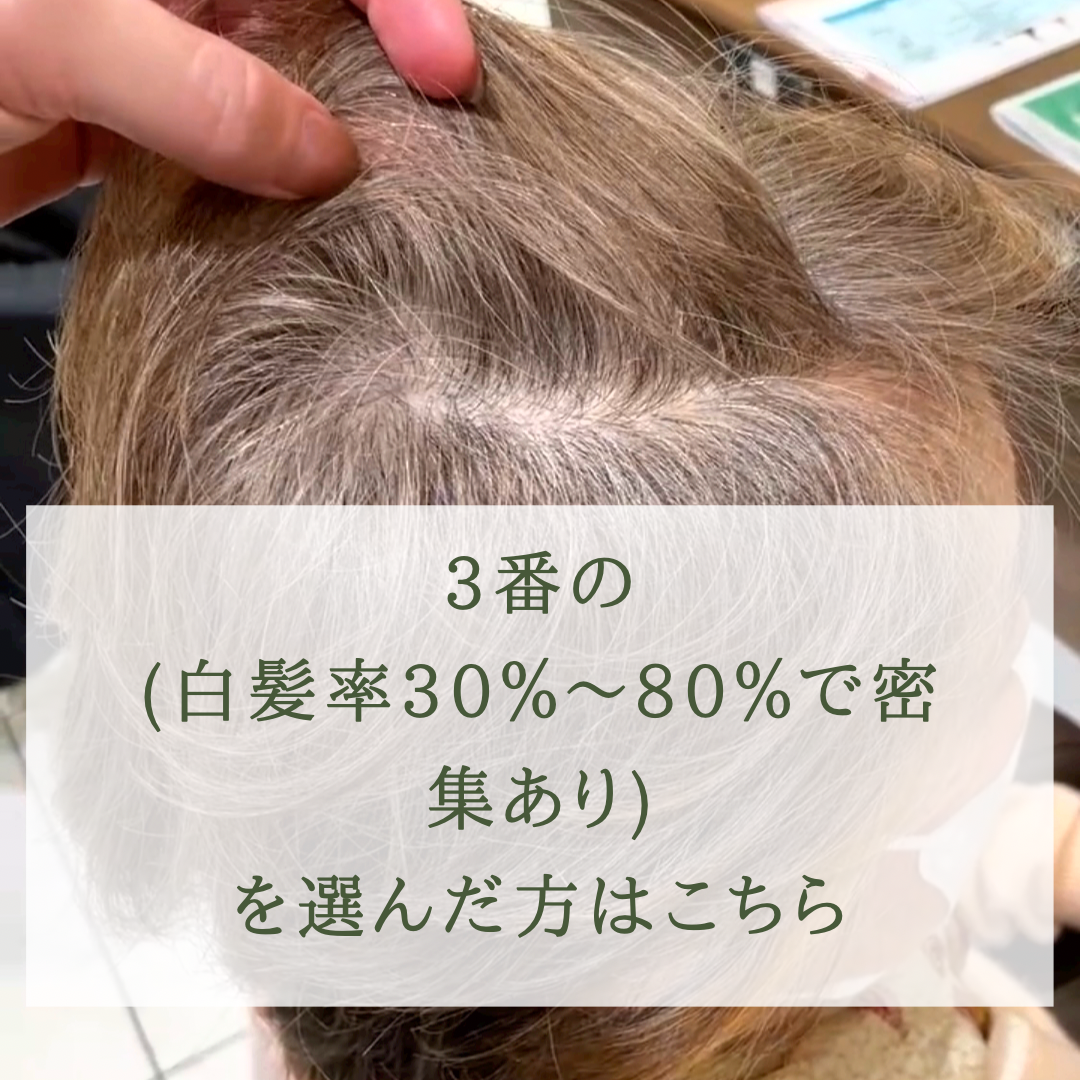 3番の(白髪率30％～80％で密集あり)を選んだ方はこちら