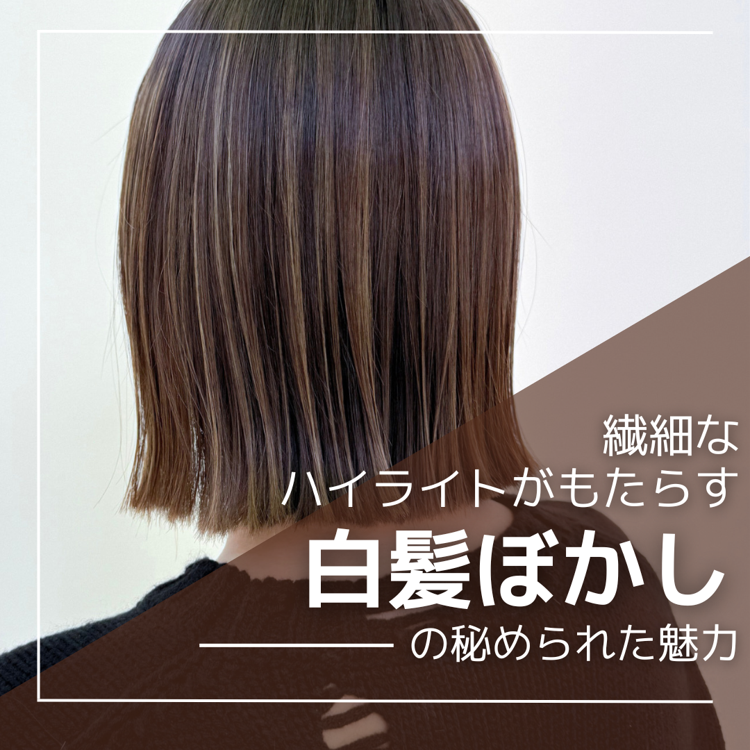 繊細なハイライトがもたらす「白髪ぼかしの秘められた魅力」