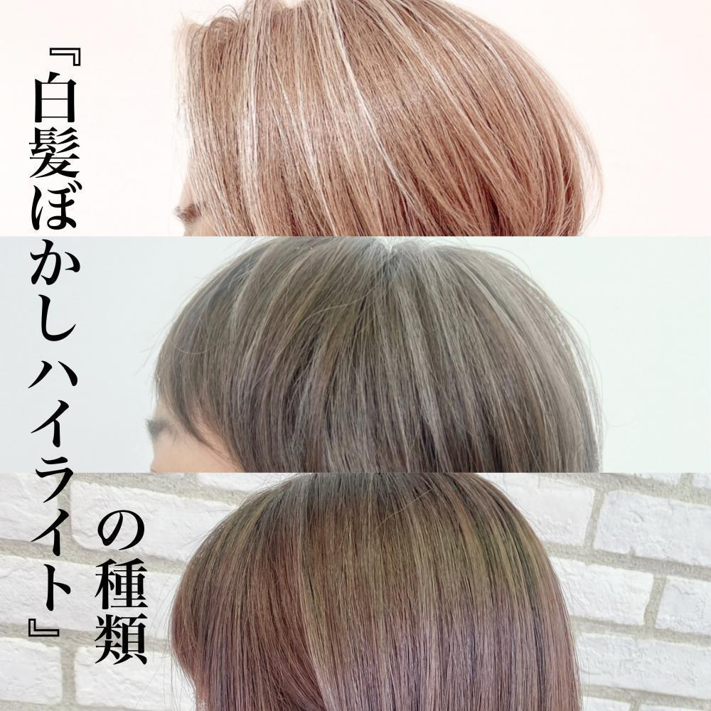『白髪ぼかしハイライト』の種類