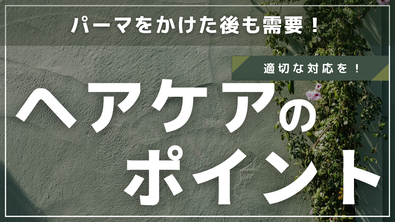 ヘアケアのポイント