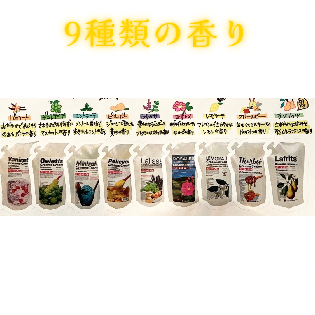 香りは全部で9種類
