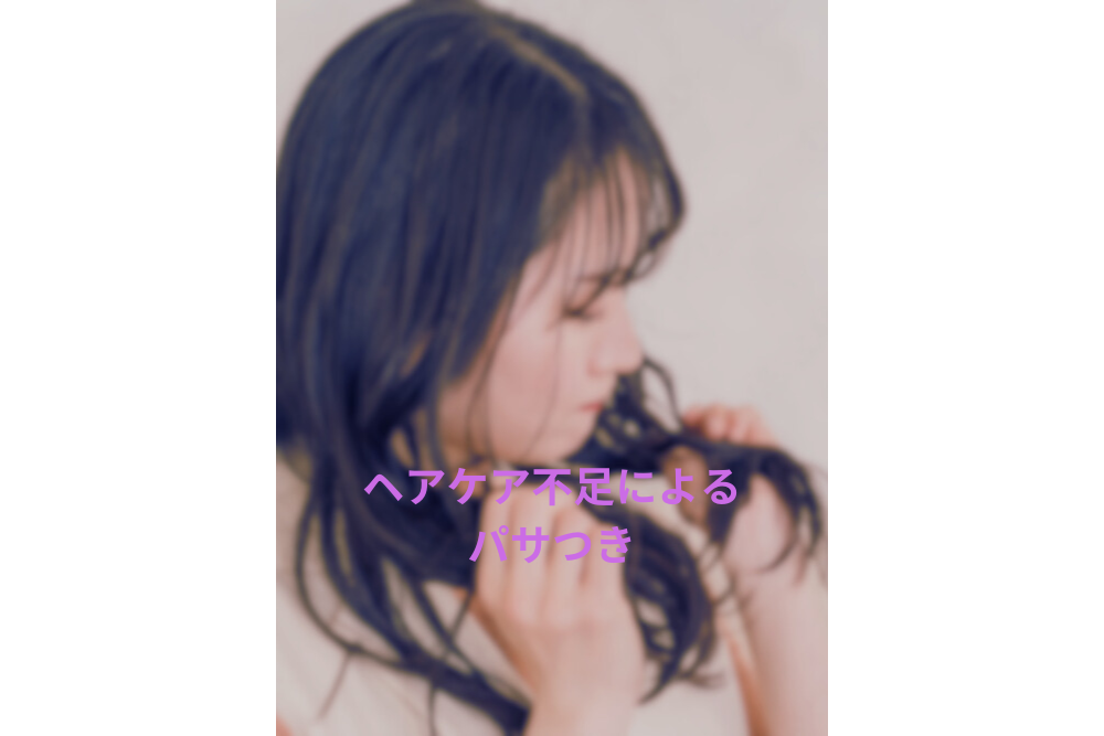 .ヘアケア不足によるパサつき