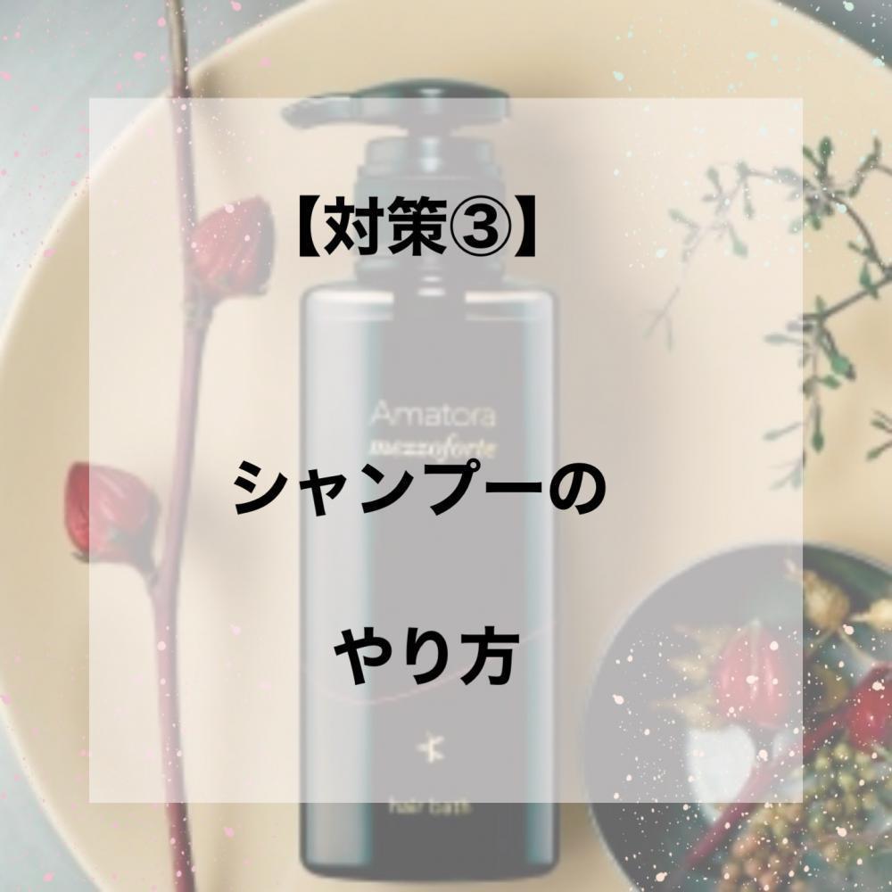 対策③シャンプーのやり方