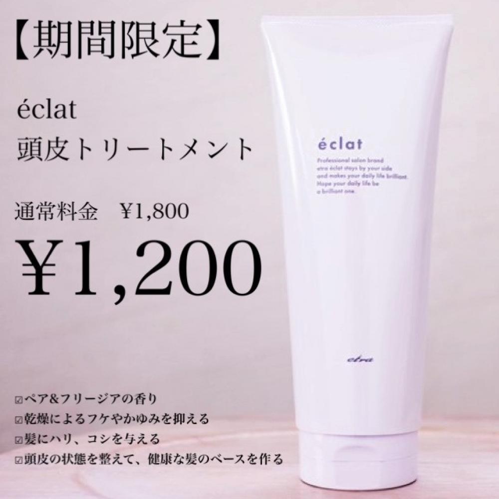 【期間限定】頭皮トリートメントメニュー！