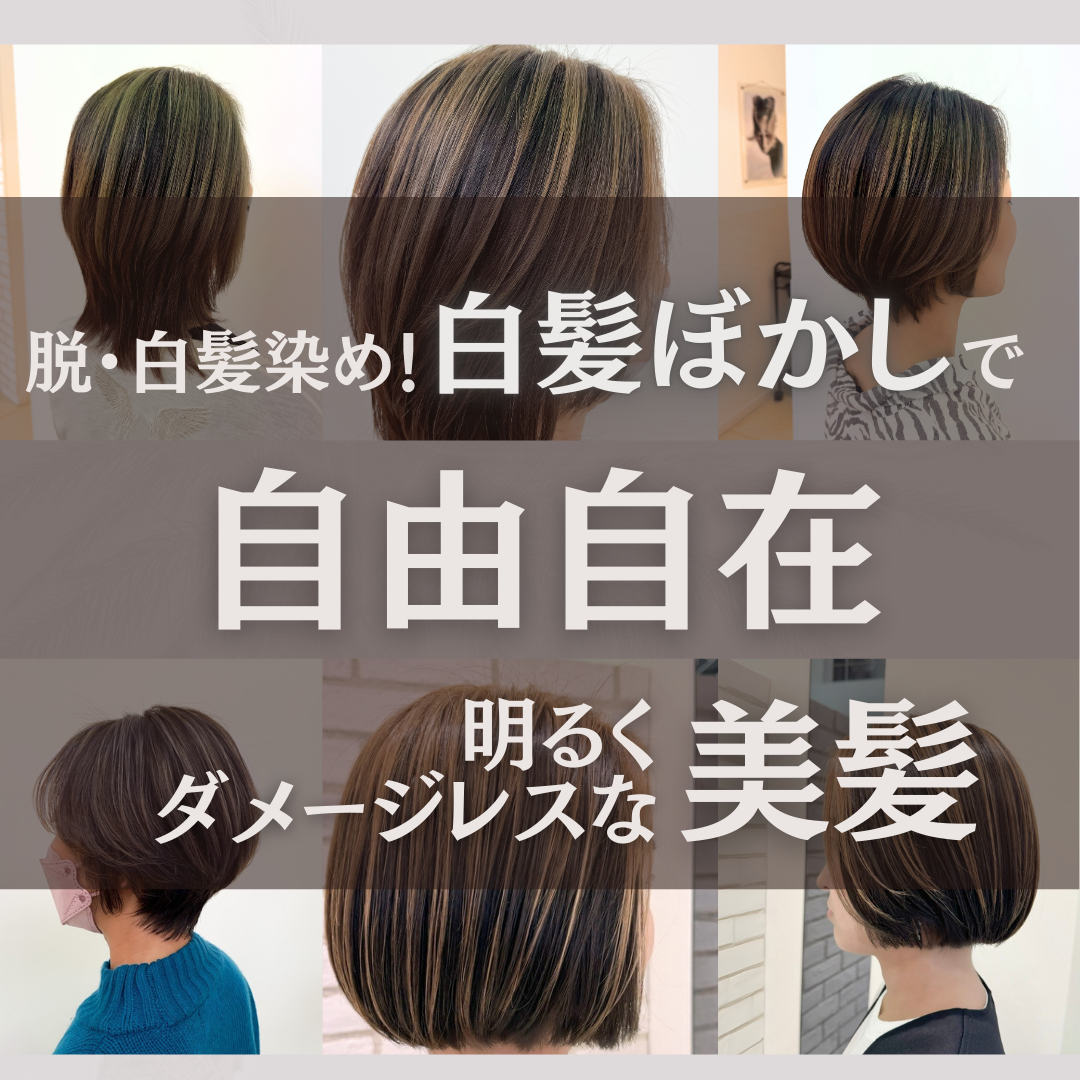 【脱・白髪染め】白髪ぼかしで髪色自由自在！明るく、ダメージレスな美髪へ