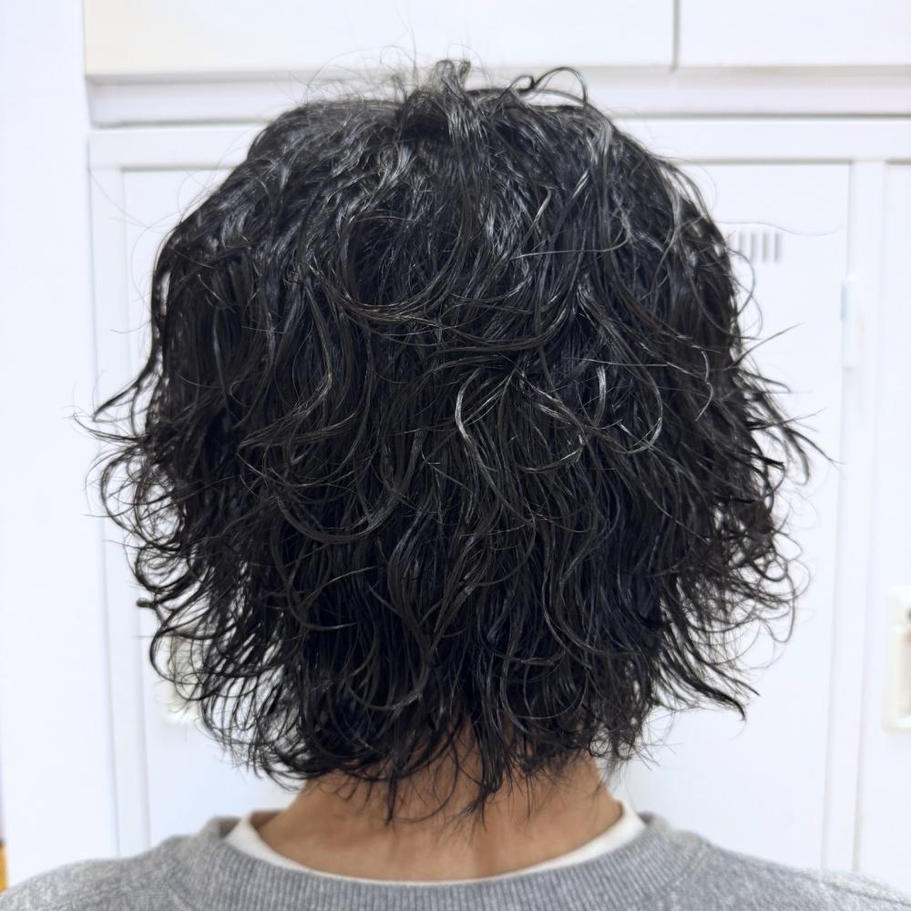 ミディアム波巻きパーマ