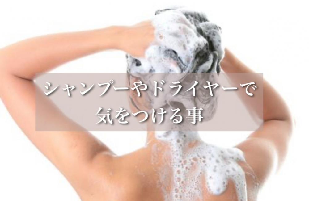 シャンプーやドライヤーで気をつける事