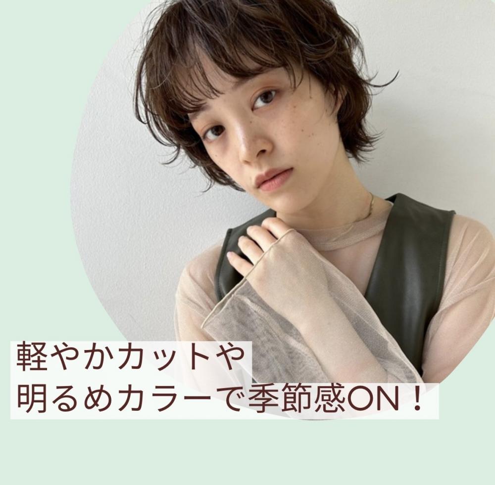 軽やかカットや、明るめカラーで季節感ON！
