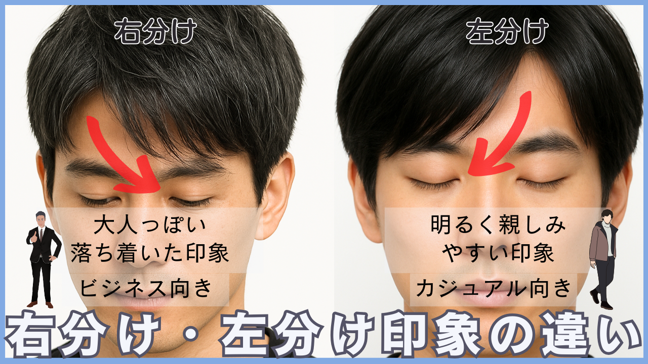 ■2. 右分け・左分けで印象が変わる理由