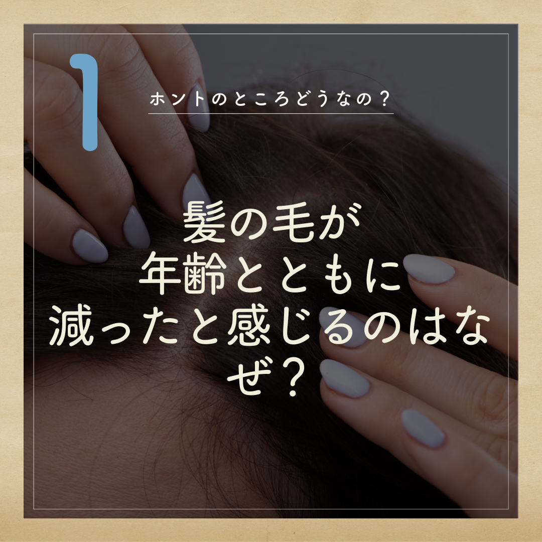 髪の毛が年齢とともに減ったと感じるのはなぜ？