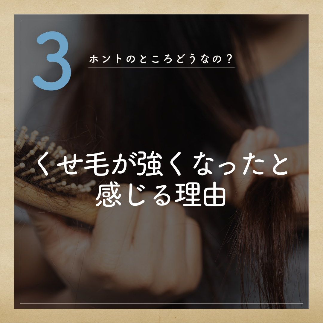 くせ毛が強くなったと感じる理由