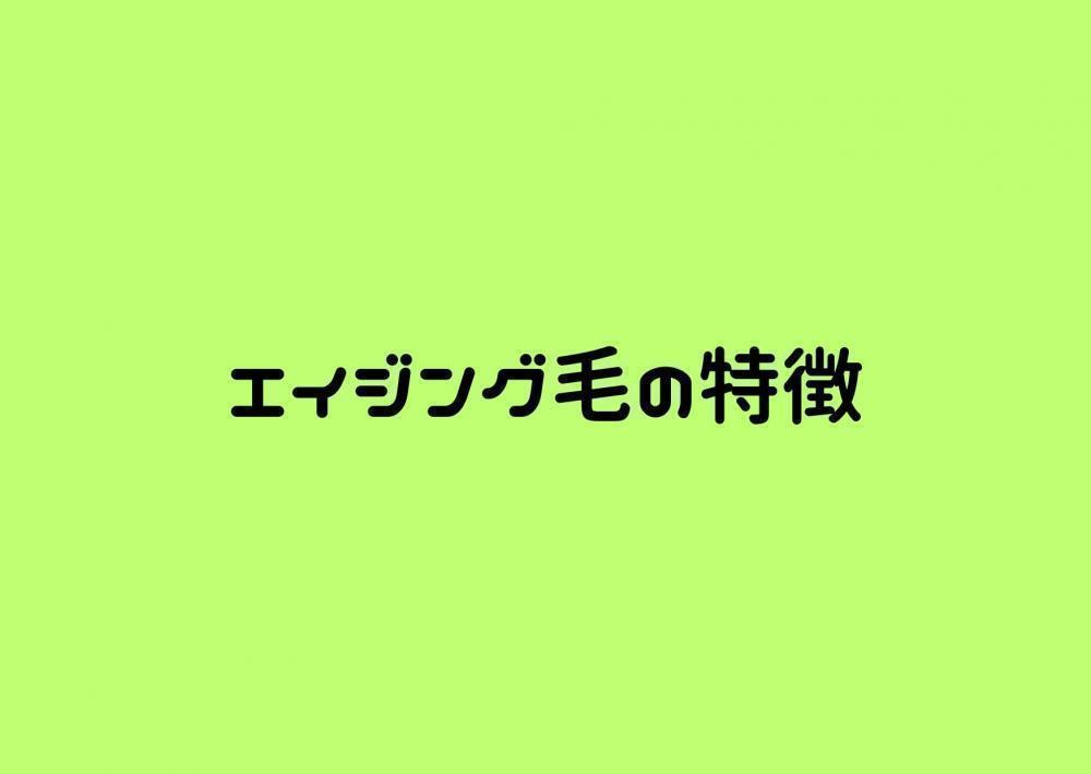 エイジング毛の主な特徴