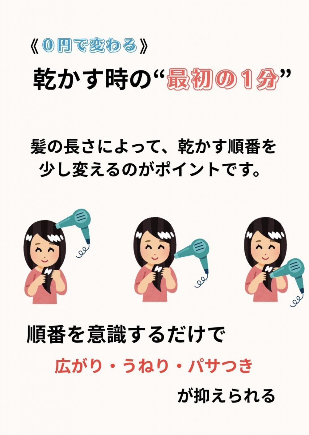 ①【0円で変わる】乾かす時の“最初の1分”