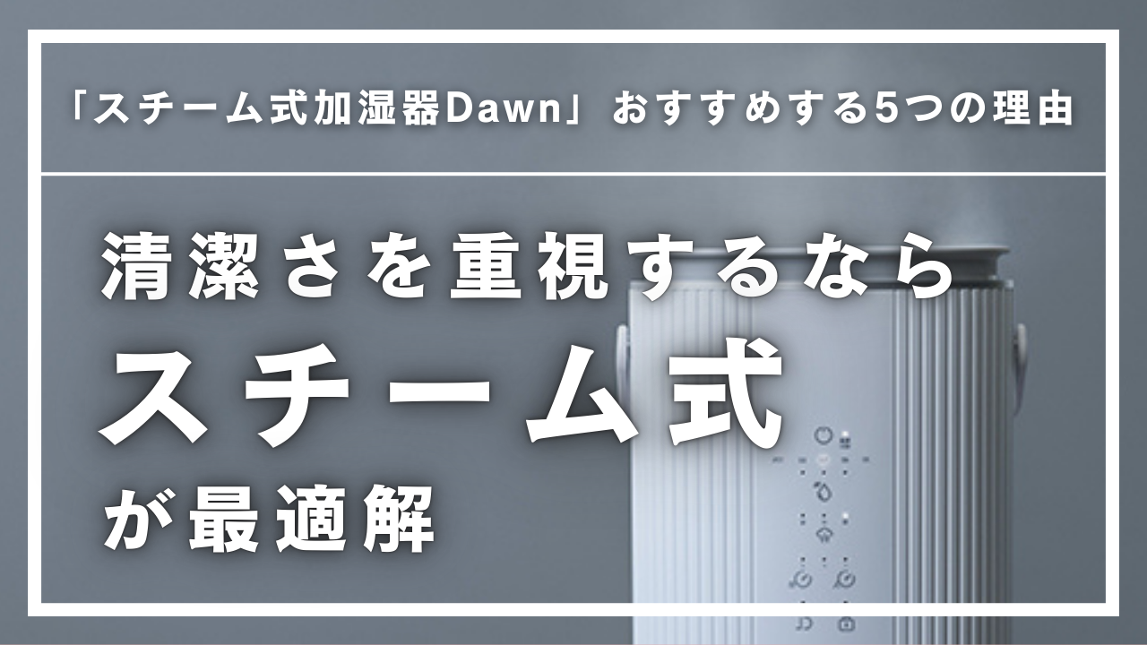 1. 清潔さを重視するなら、スチーム式が最適解