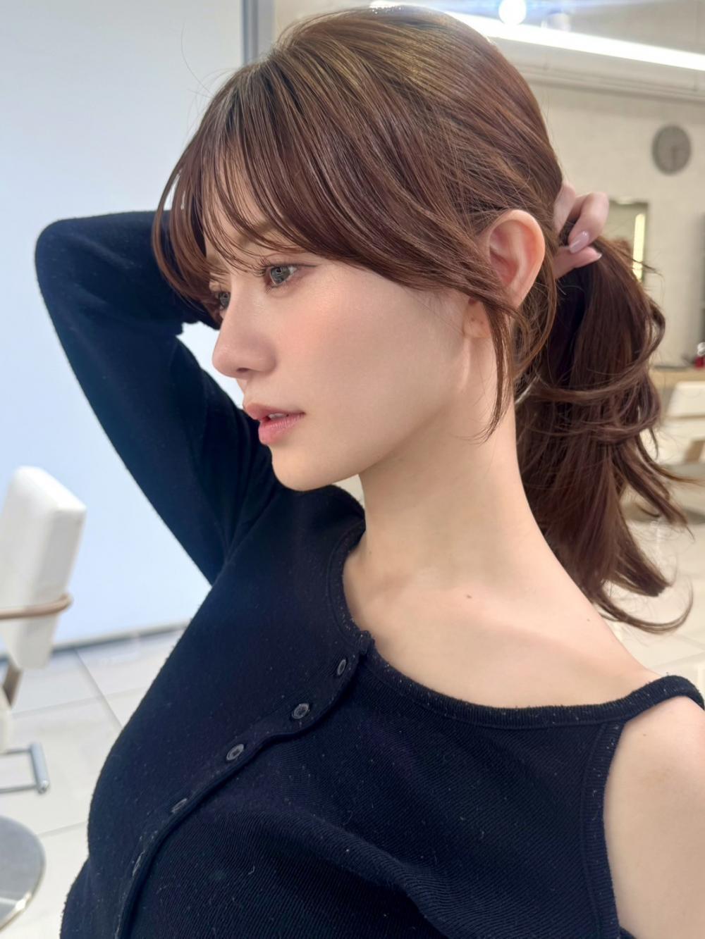 前髪ぱっつんサイド長め