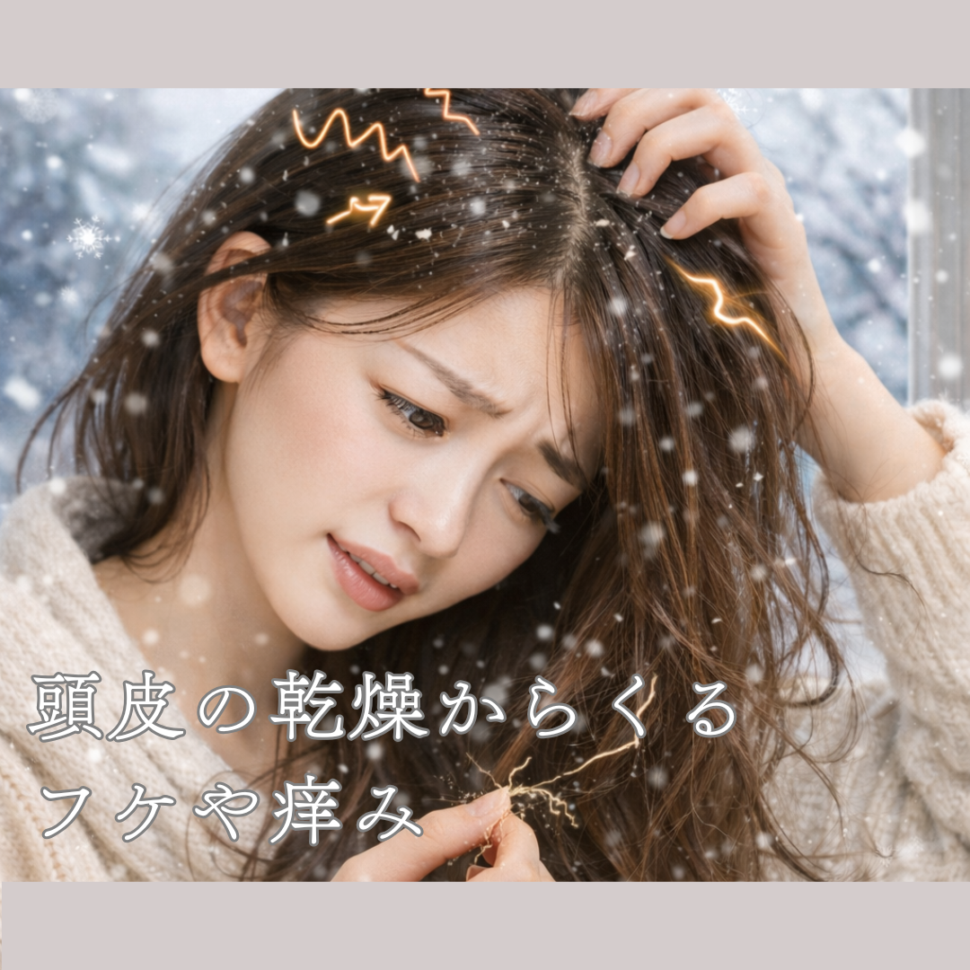 ④ 頭皮が乾燥してかゆみ・フケが出る