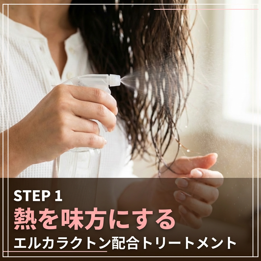 熱を味方にするトリートメントで髪を補修する