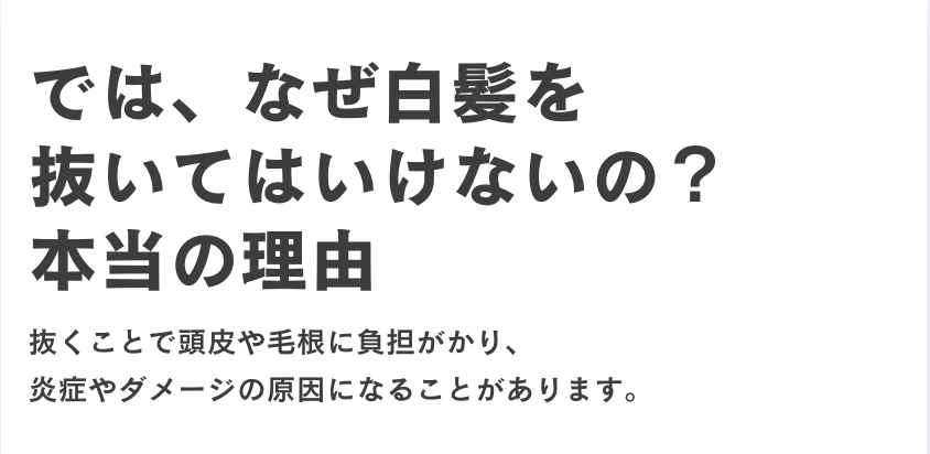なぜ白髪を抜いてはいけないの？本当の理由