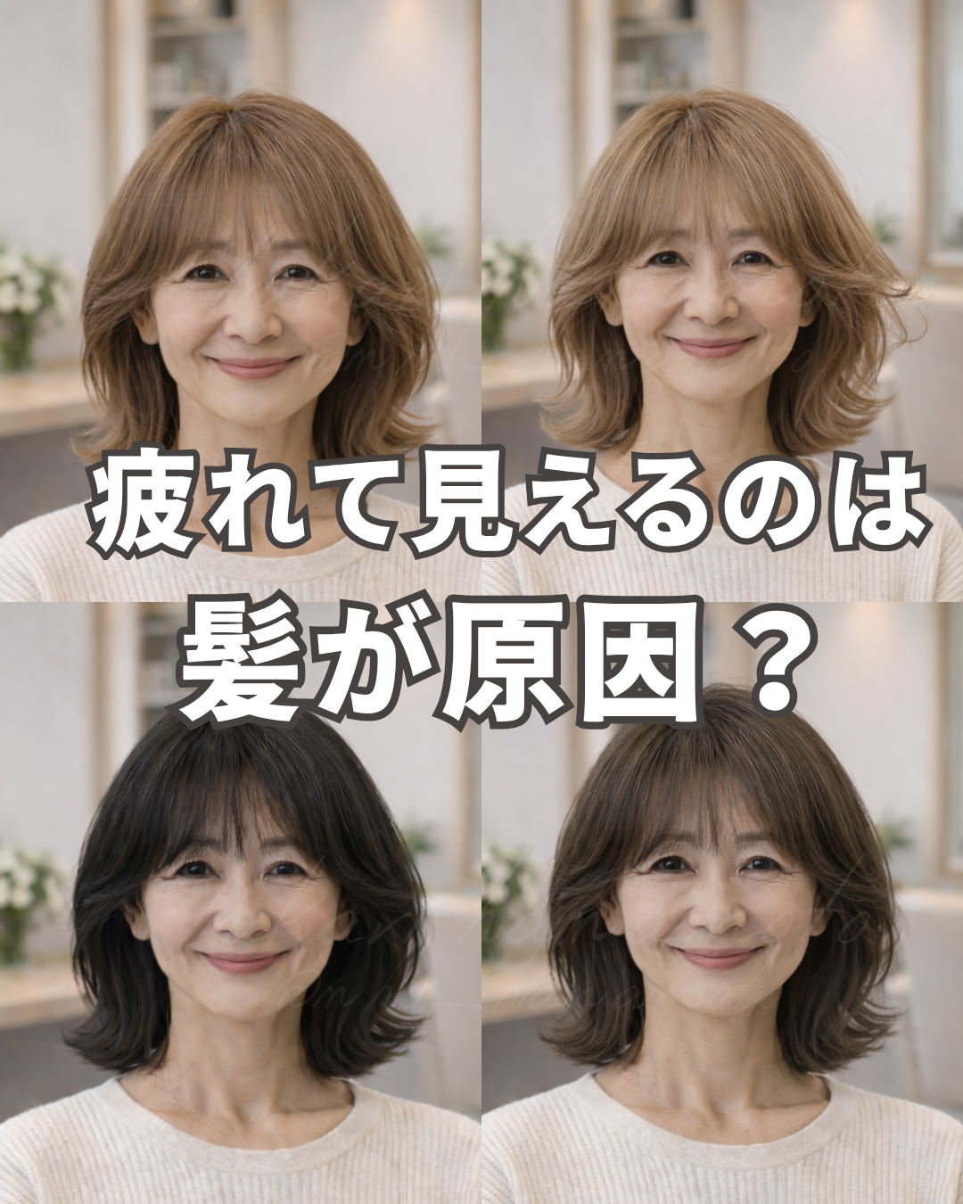 疲れて見えるのは髪のせい？