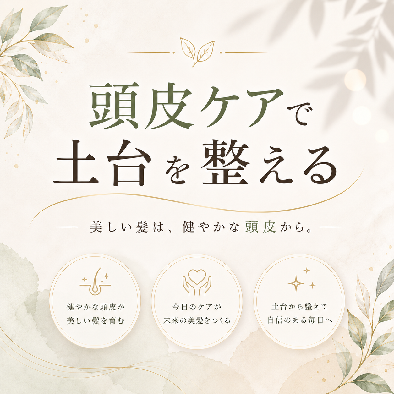 頭皮ケアで髪の土台を整える