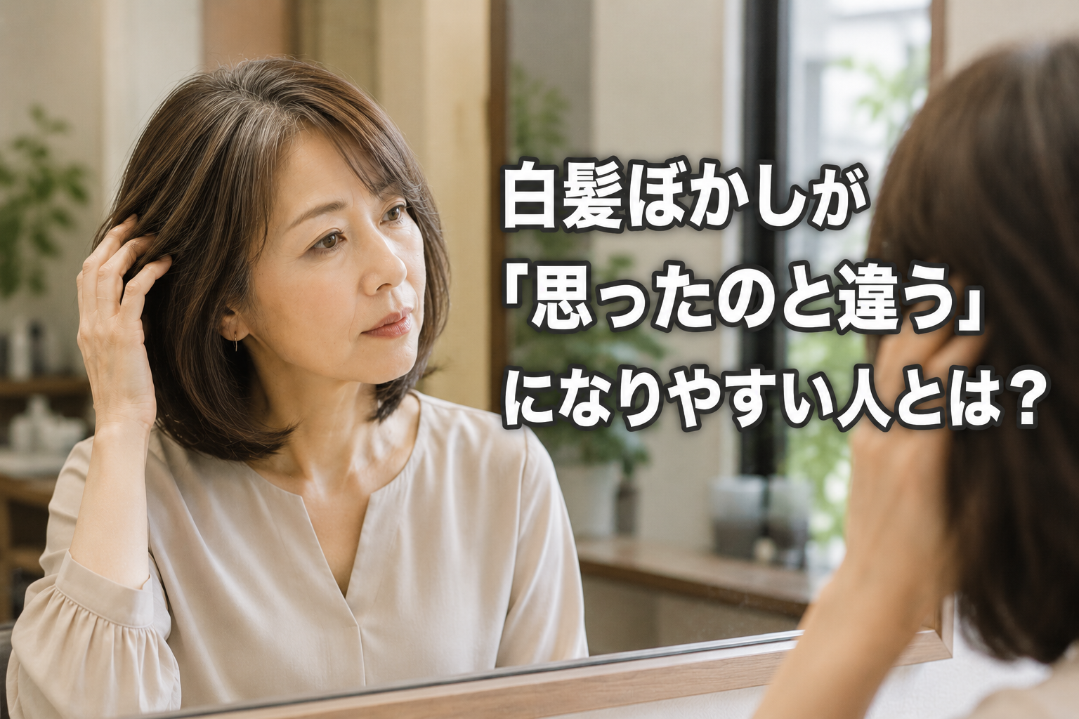 白髪ぼかしが「思ったのと違う」になりやすい人って？