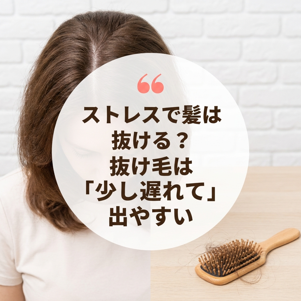 ストレスで髪は抜ける？ 抜け毛は“少し遅れて”出やすい