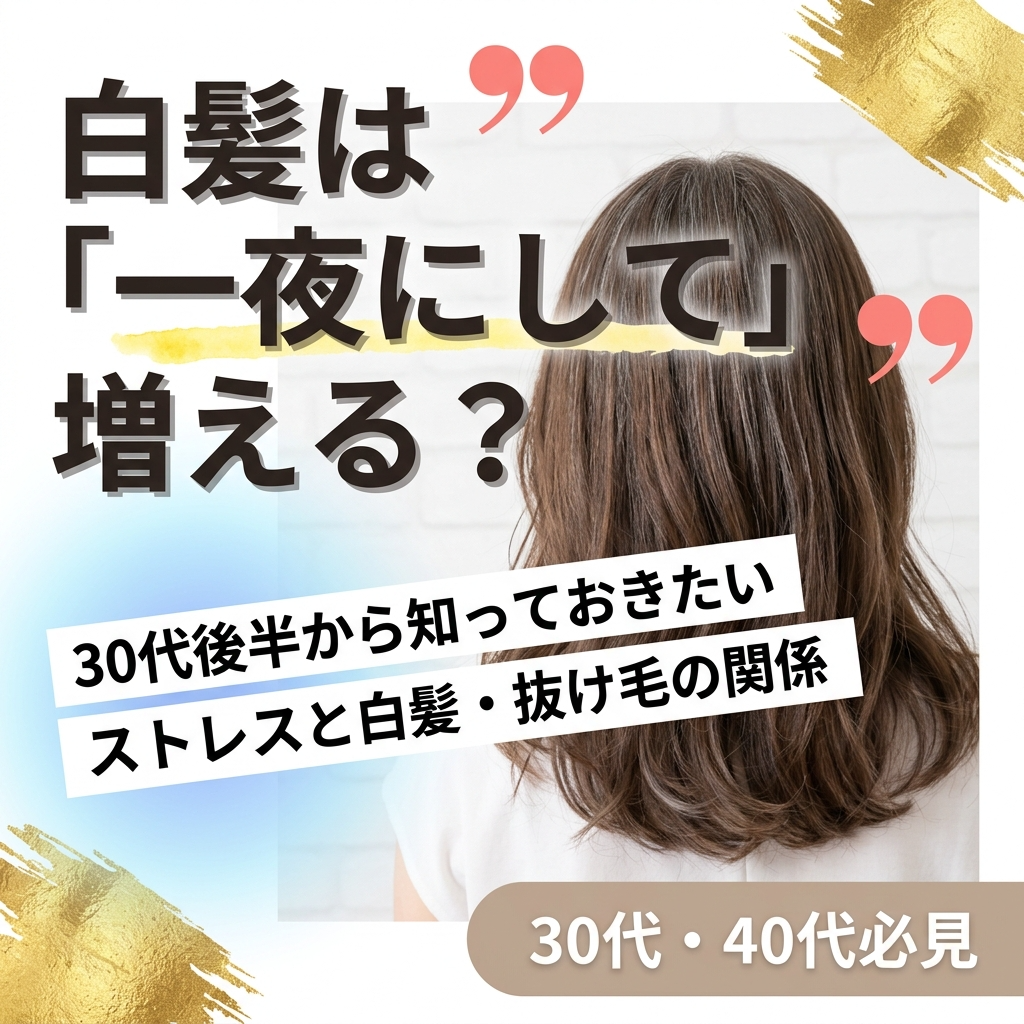 白髪は一夜にして生える？ ストレスと白髪・抜け毛の“意外なタイムラグ”を解説