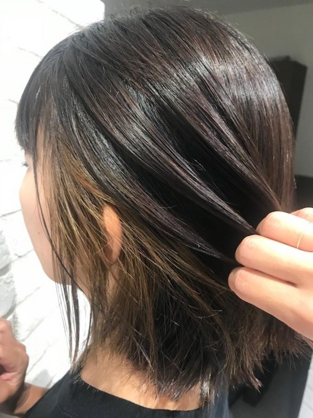 切りっぱなしボブ×インナーカラー｜サブ写真②
