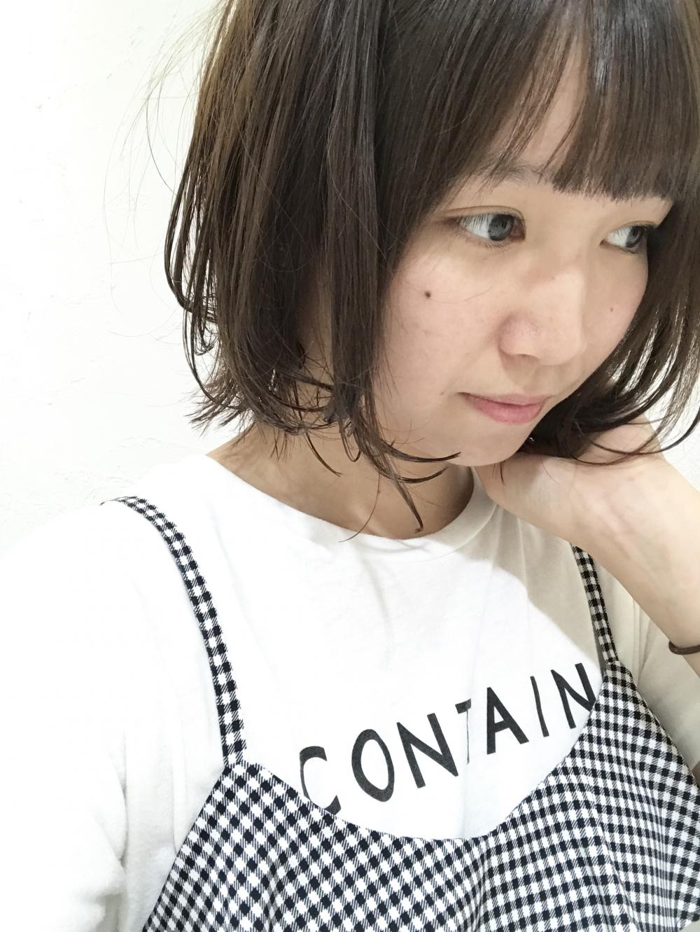 ボブ×モカベージュ