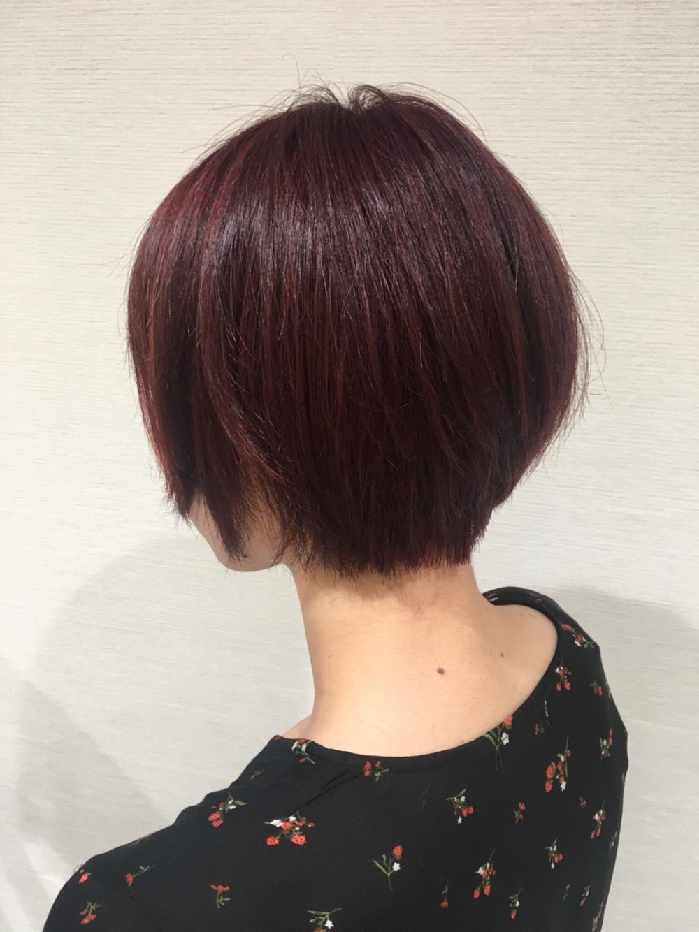 バイオレットピンクショートボブ