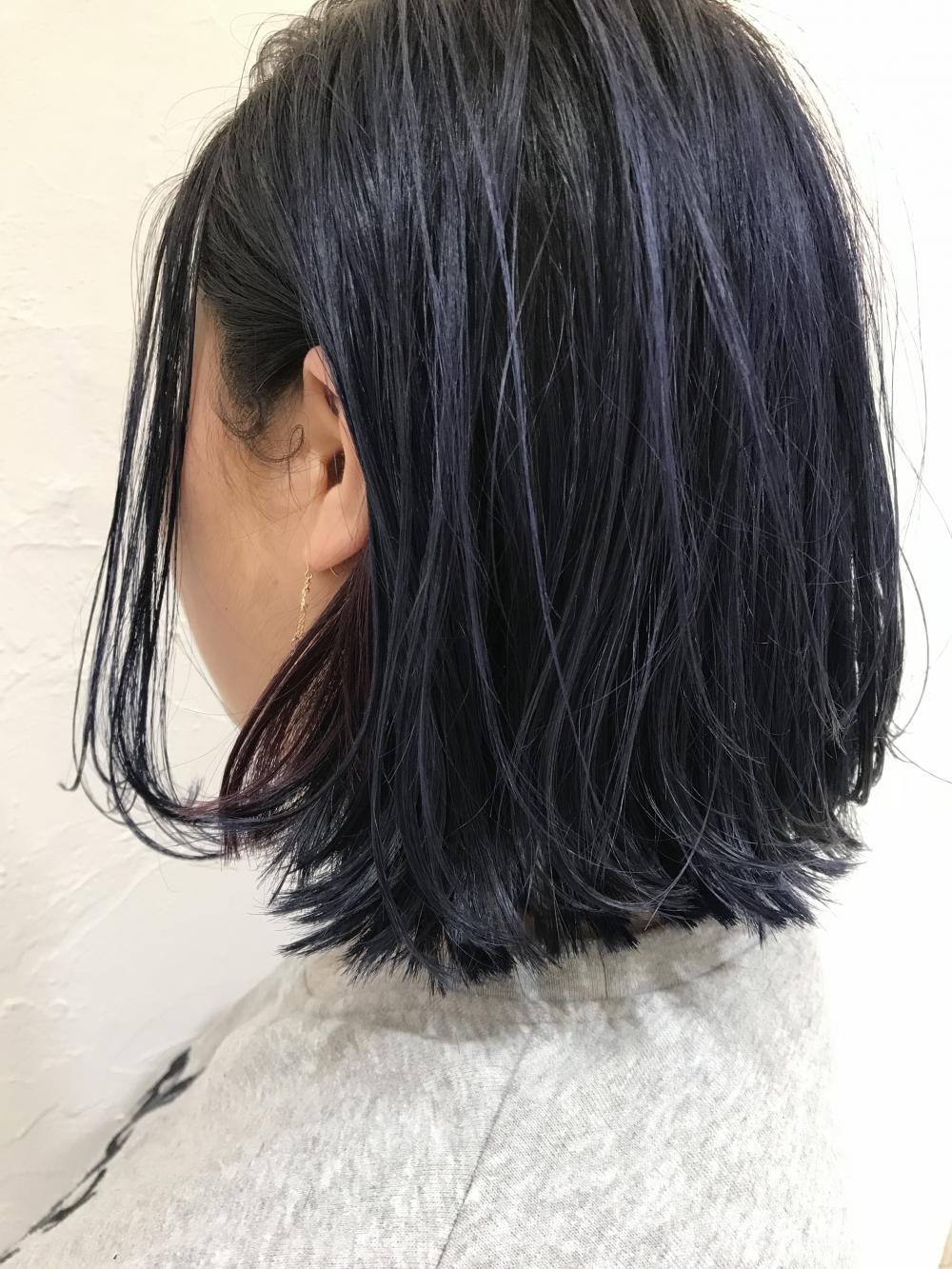 イヤリングカラー×パープル×ネイビー