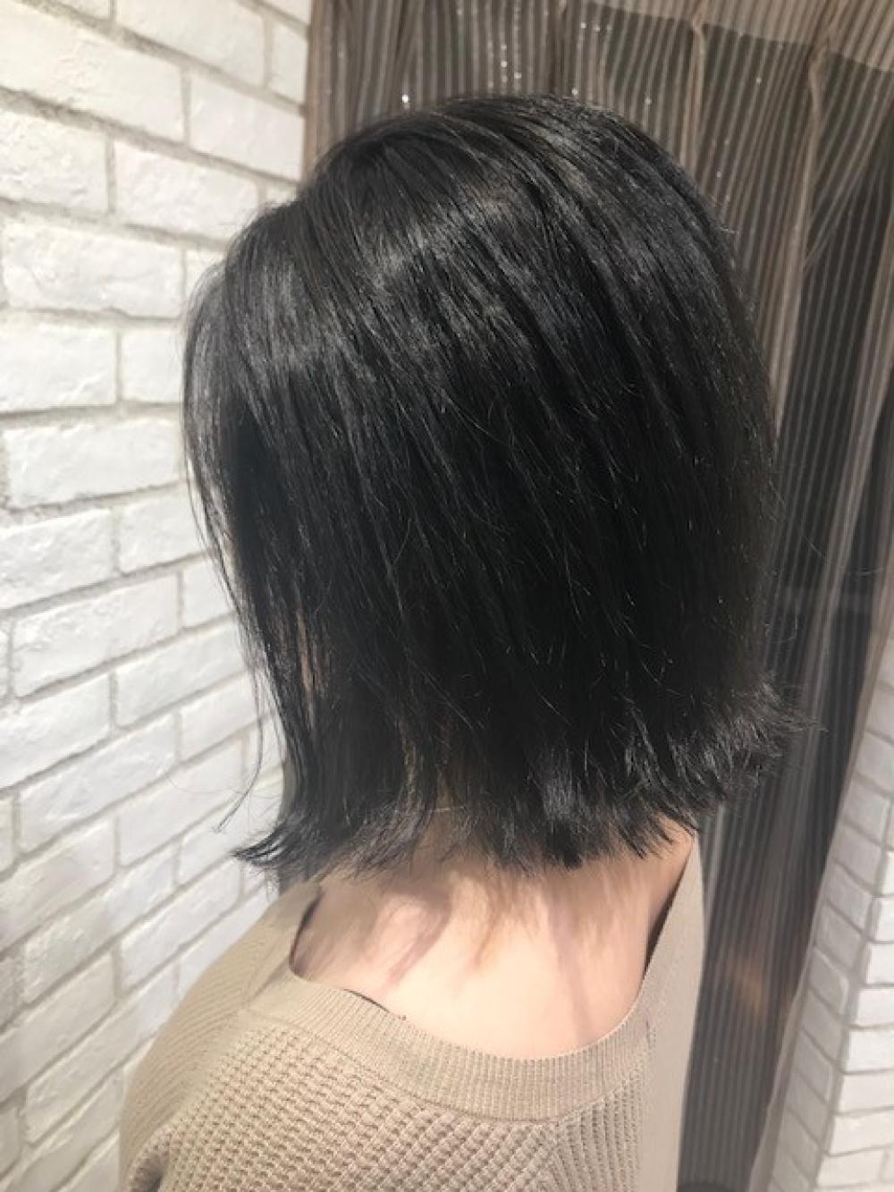 外ハネボブ×暗艶髪
