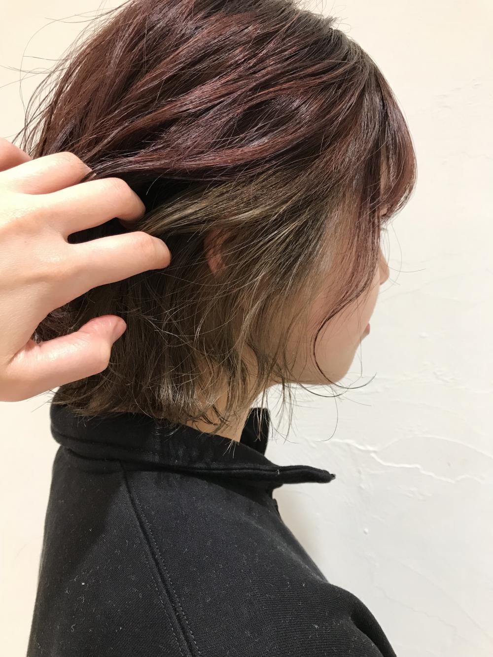 ピンクベージュ×ミルクティーグレージュ