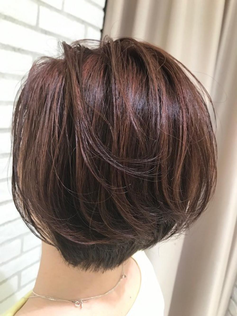 ショートスタイル×春色カラー