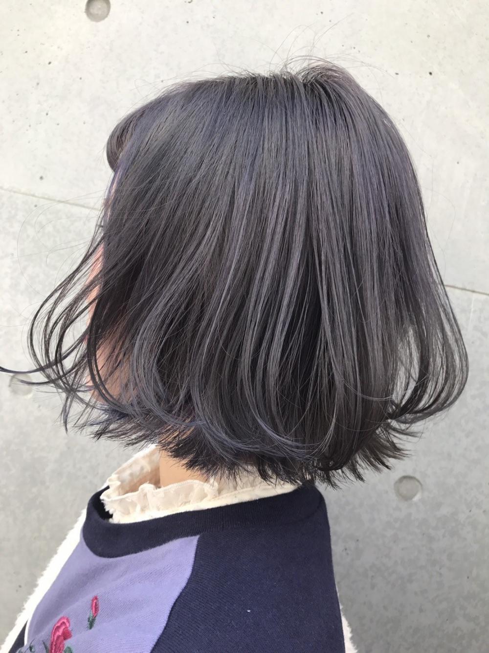 退色まで楽しみたい方へ！ブリーチ有のネイビーカラー：）