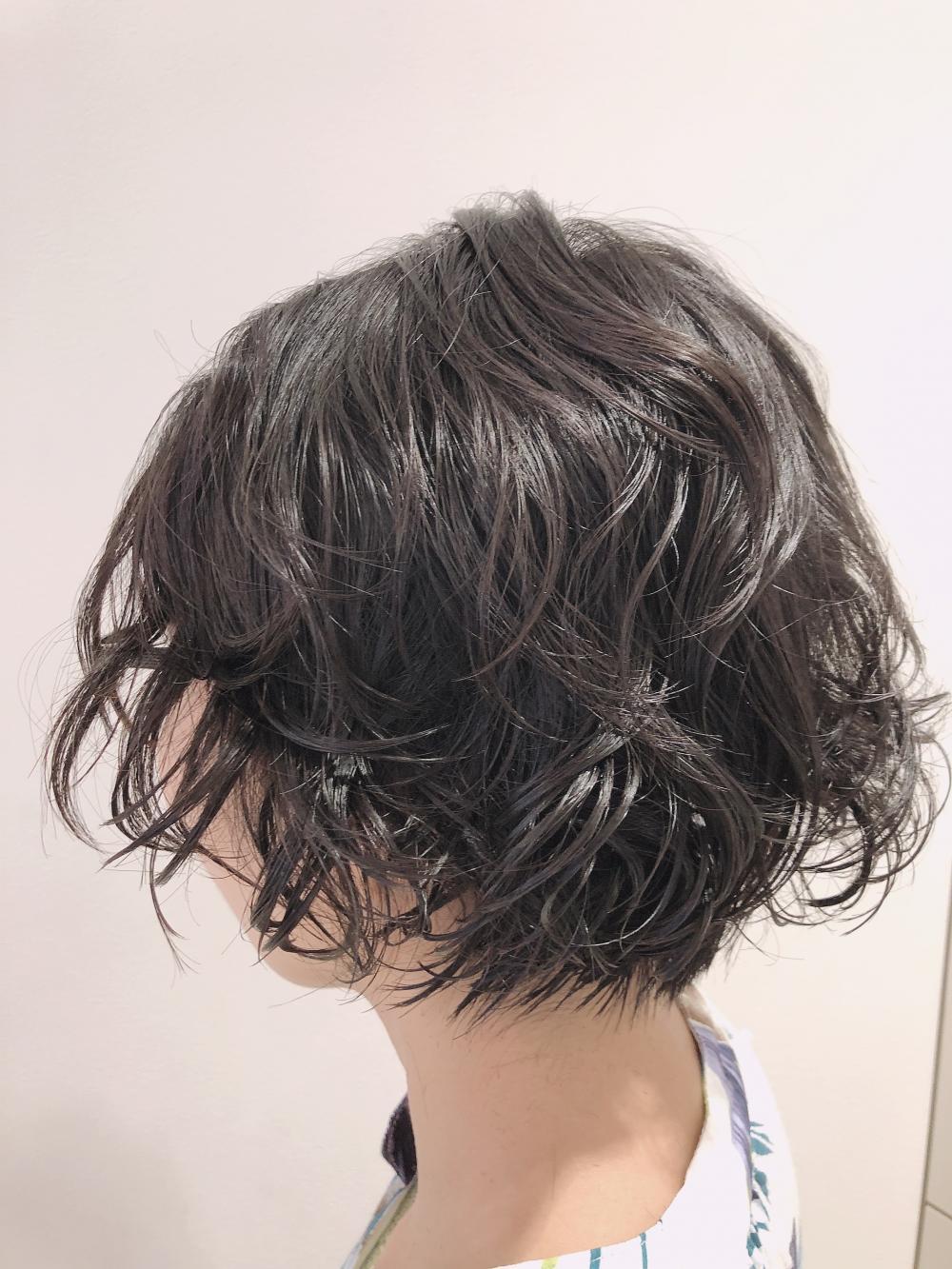 横顔美人ショート！パーマスタイル⭐︎