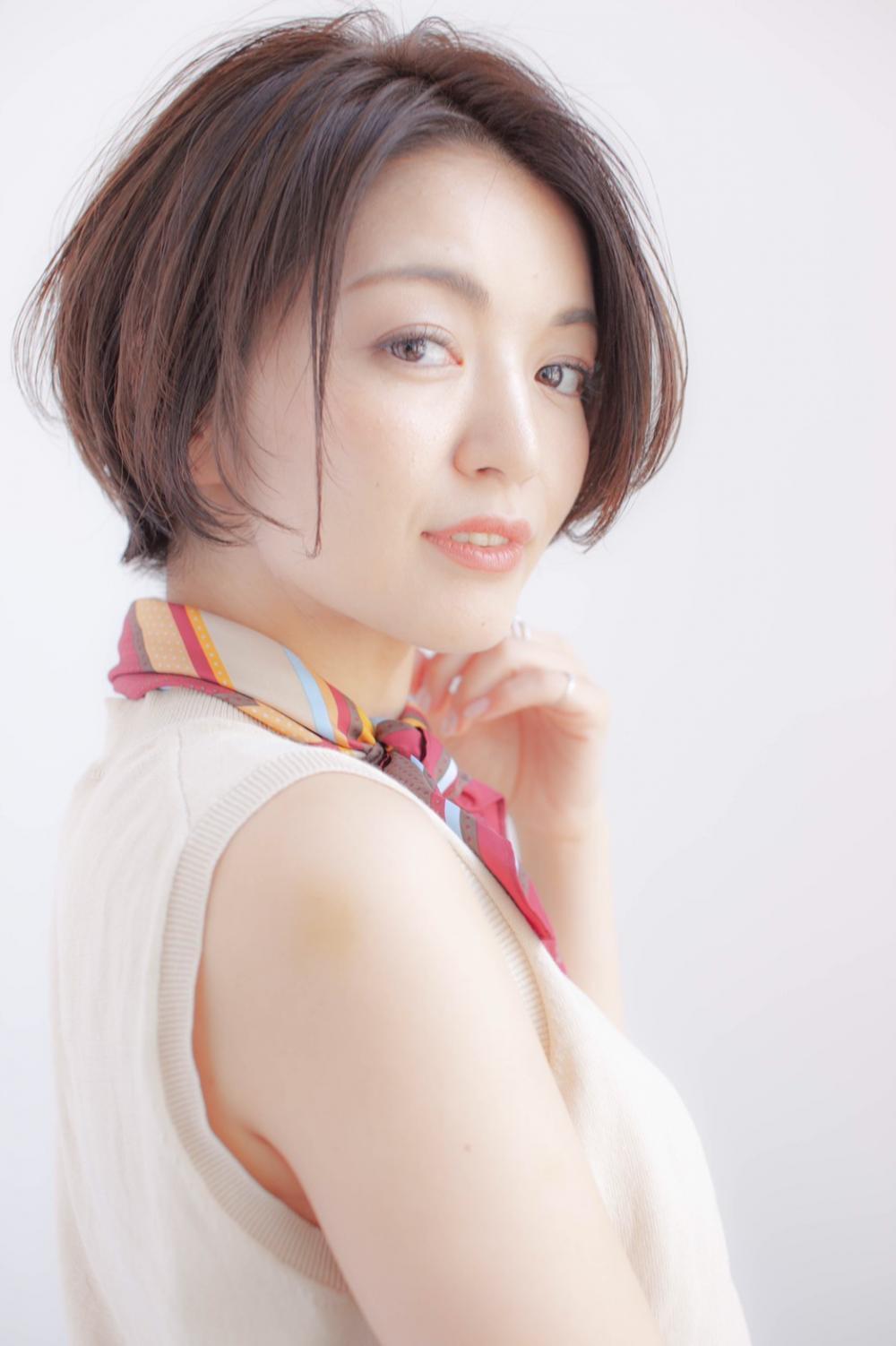 大人可愛いひし形ショートボブ
