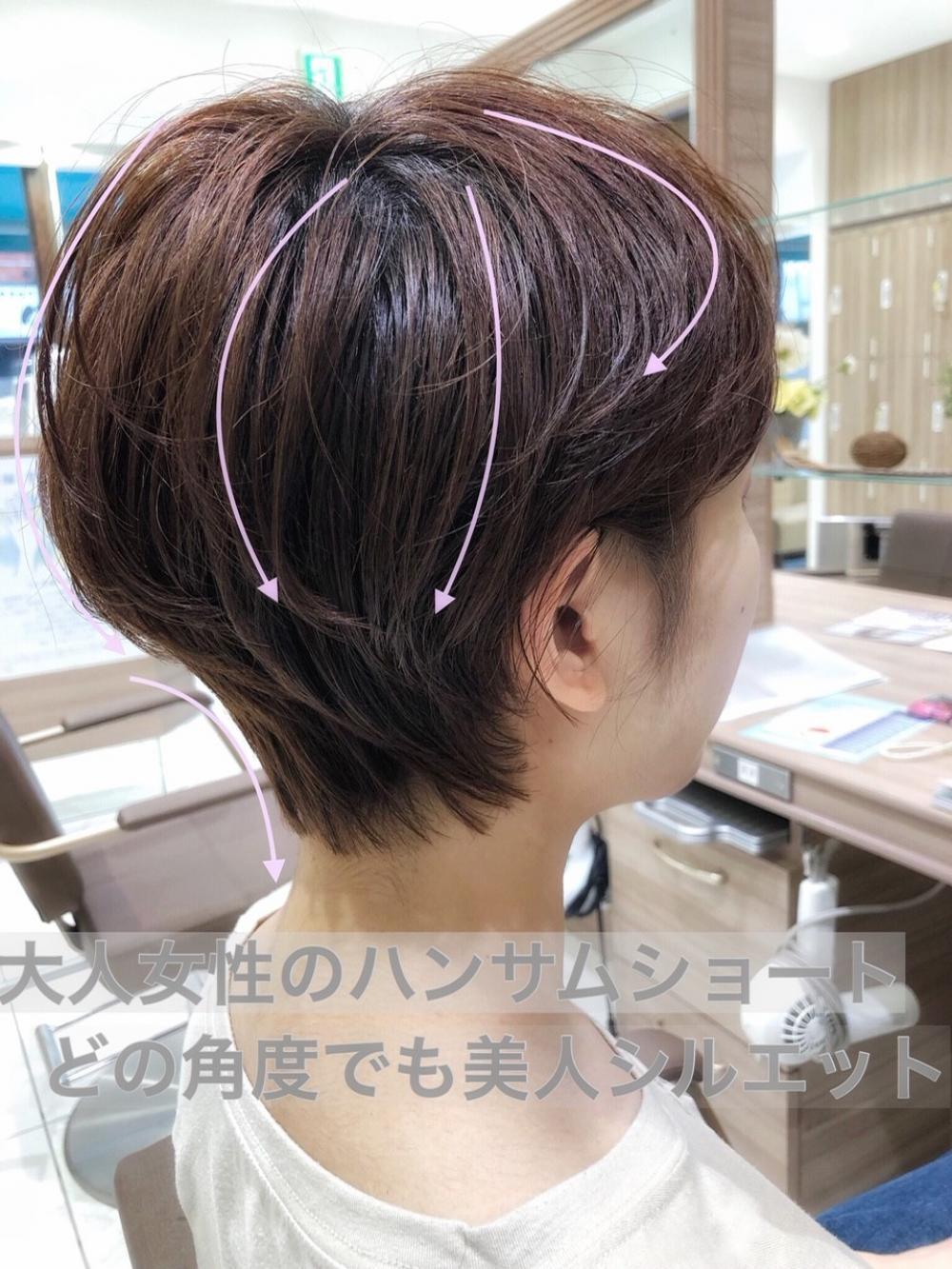 耳掛けハンサムショート
