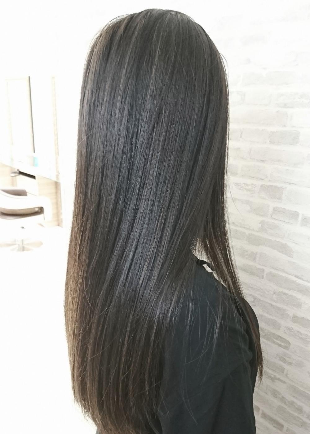 美髪ダークグレージュ