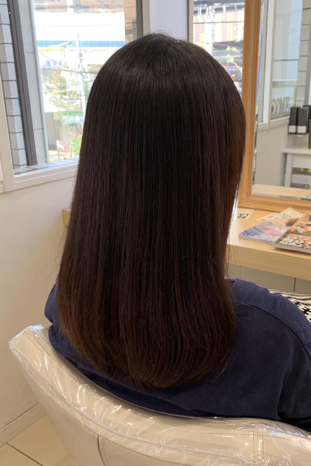 縮毛矯正でナチュラルストレート