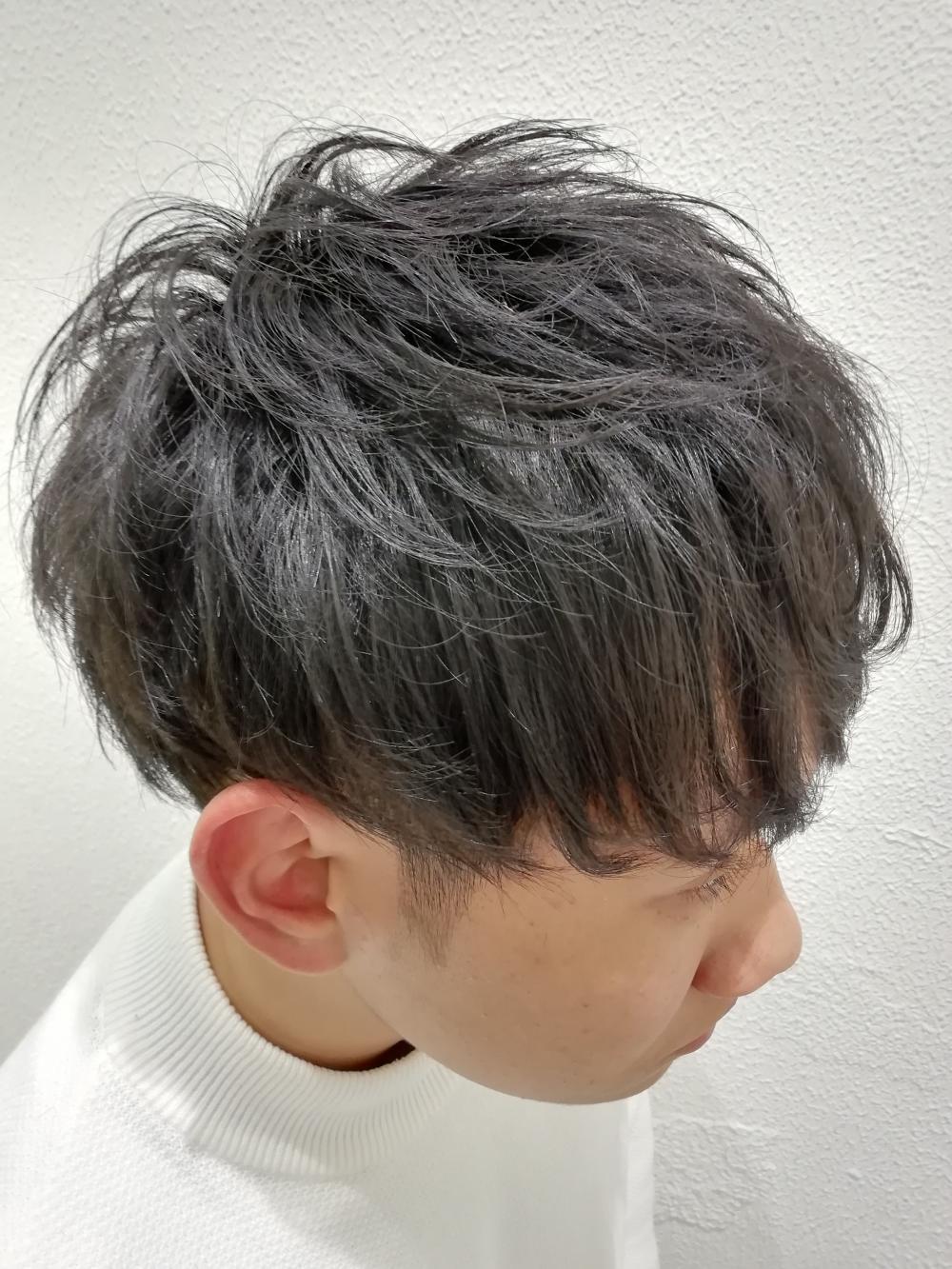 メンズナチュラル縮毛矯正マッシュ