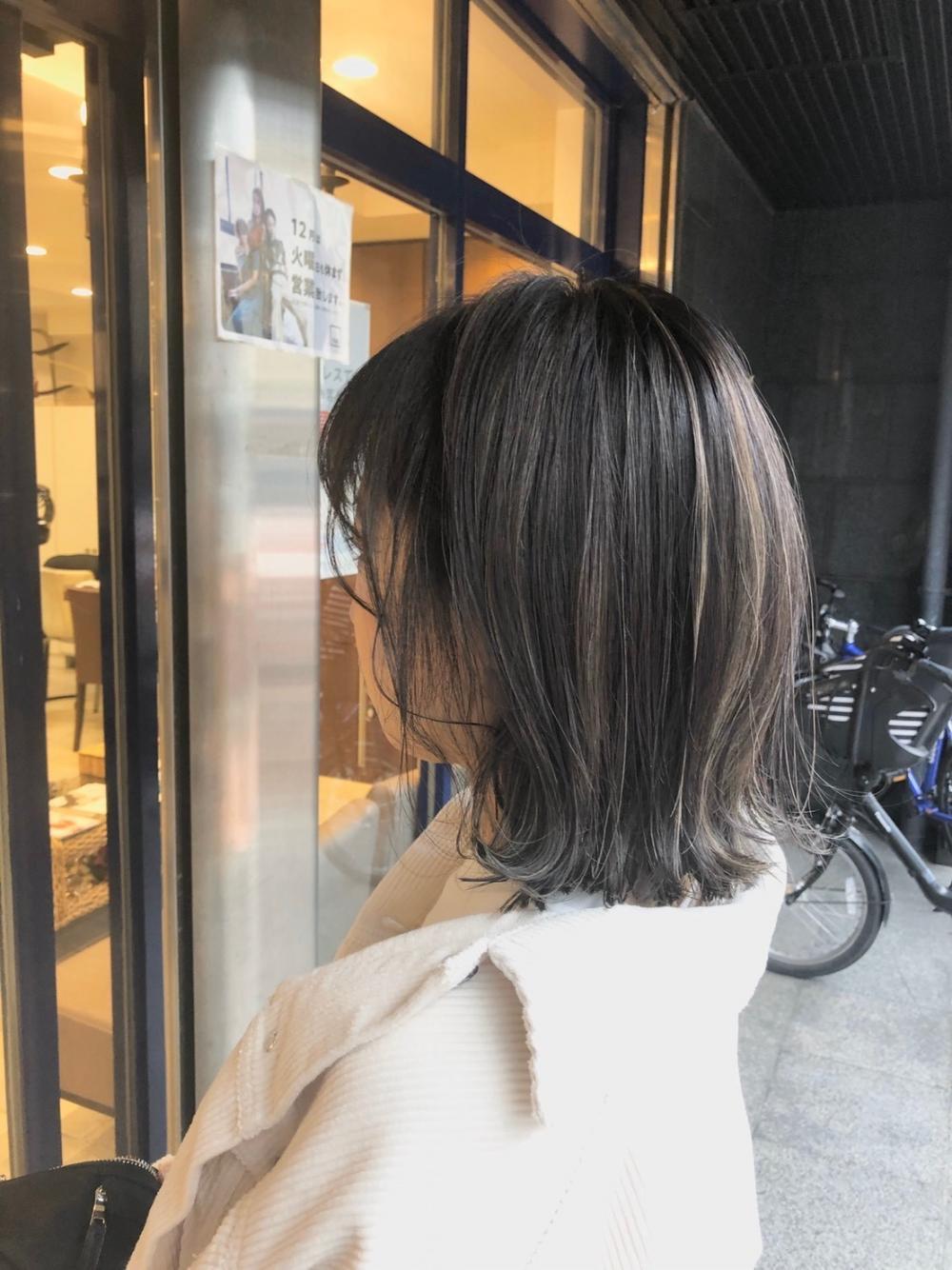 大人ハイライト外はねボブ｜サブ写真③