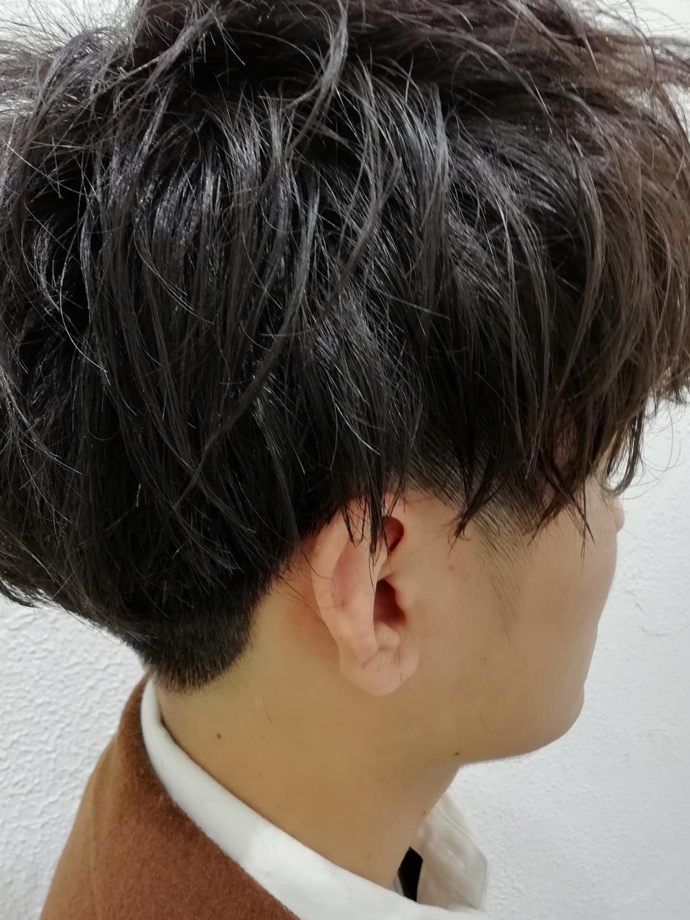 無造作くせ毛風マッシュパーマ｜サブ写真③