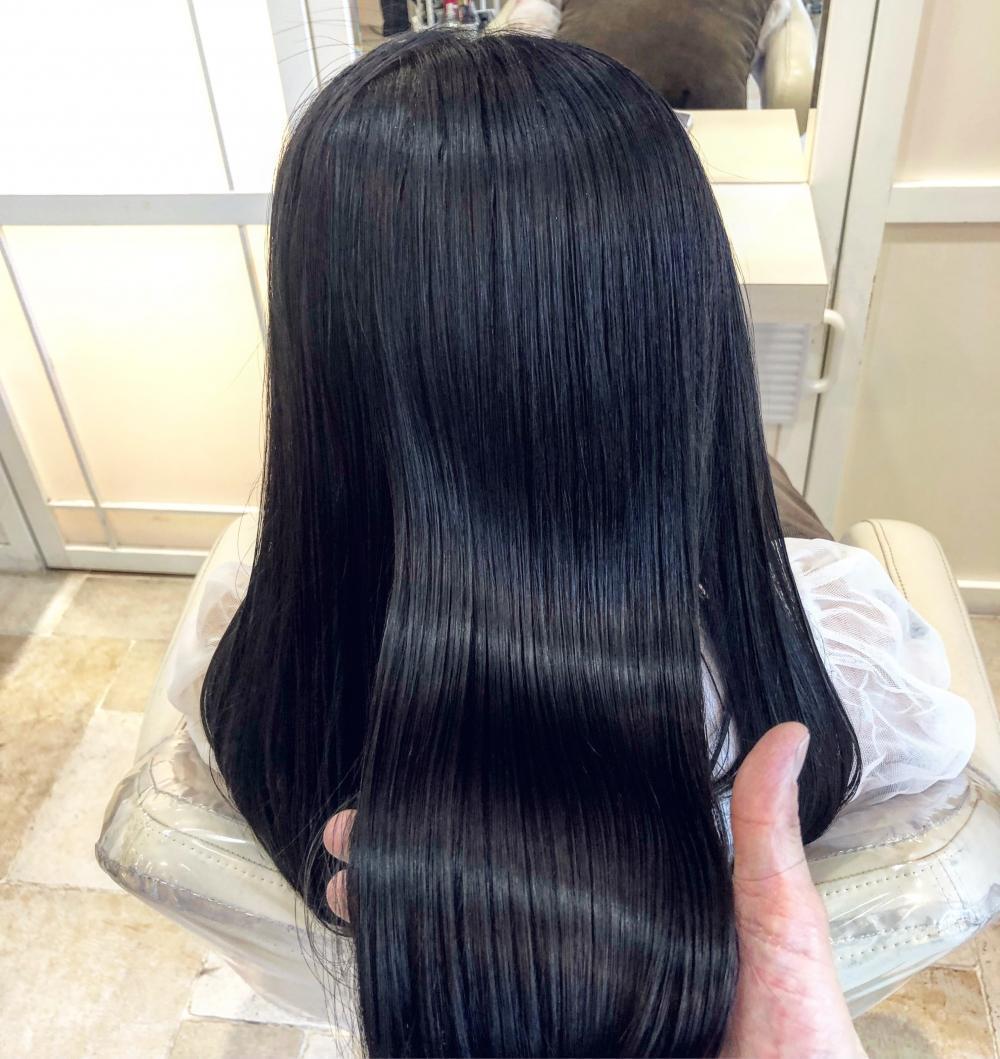 艶重視！透明感カラー×サラサラ縮毛矯正