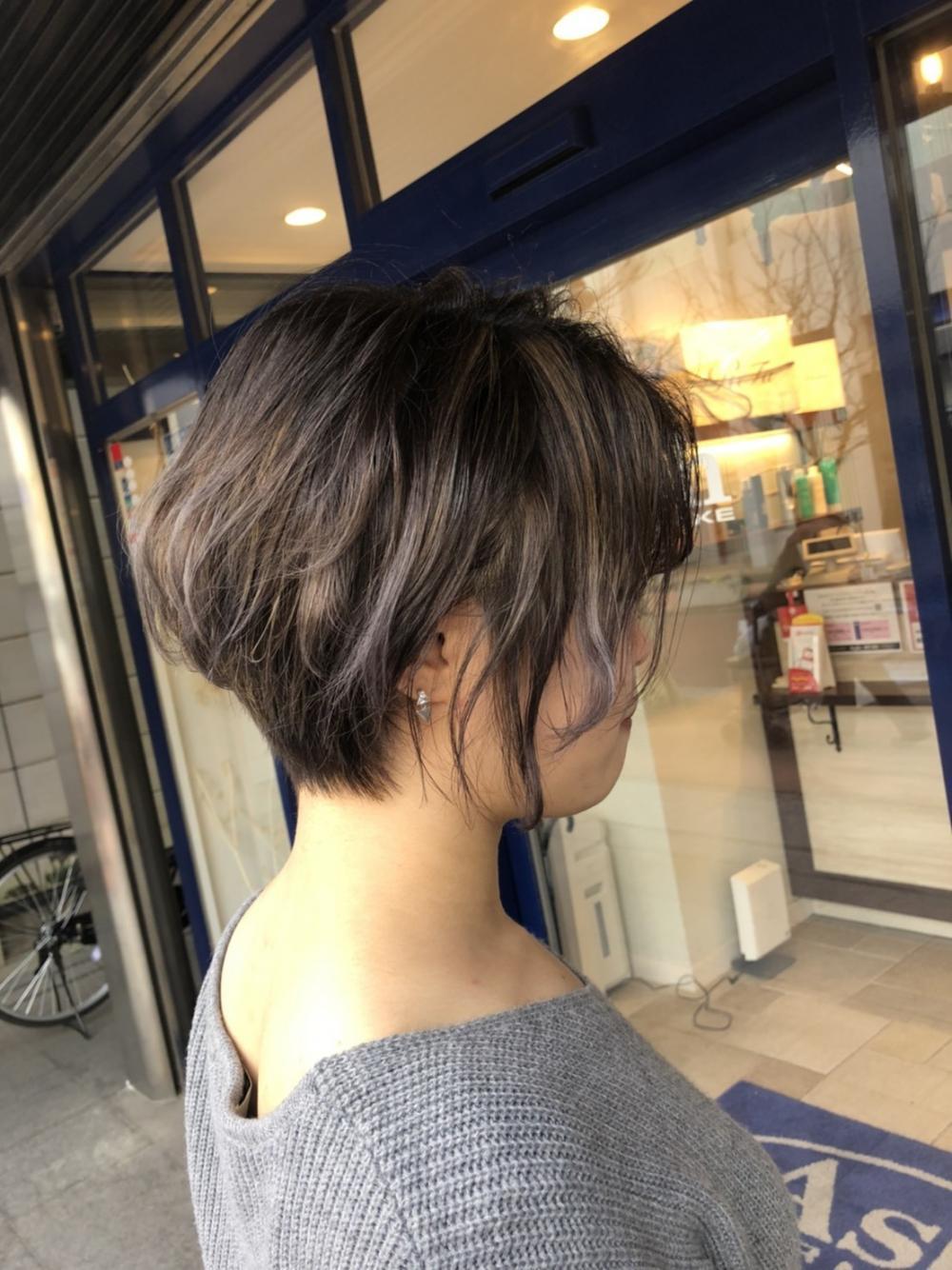 小顔大人ショートハイライト｜サブ写真②