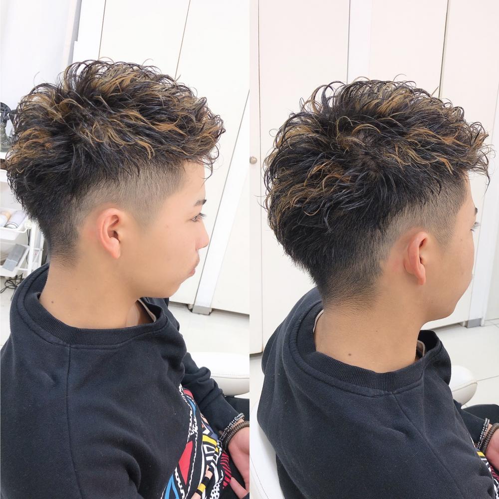 フェード×パーマ×メッシュ！