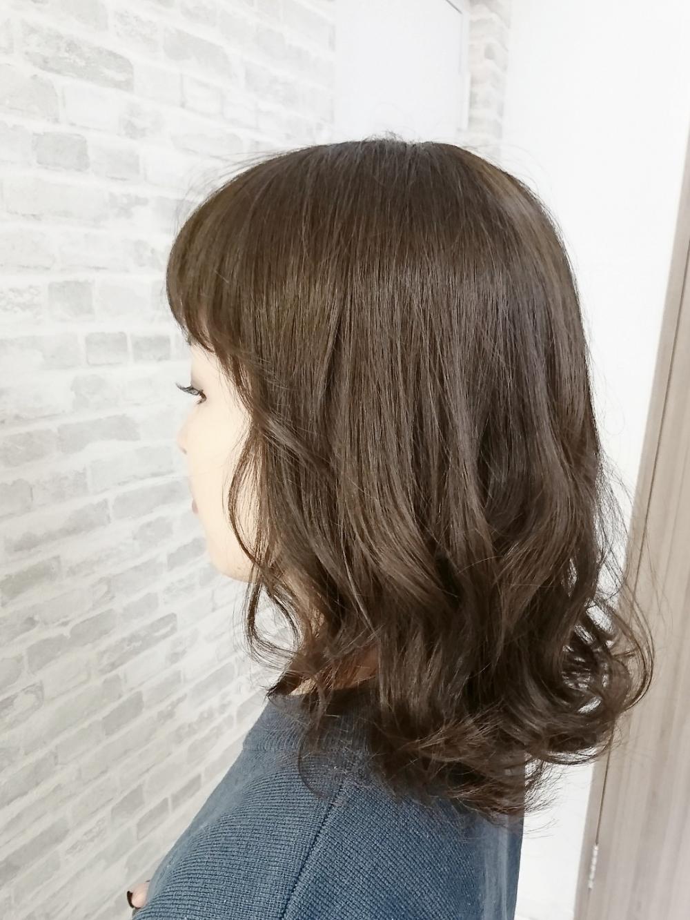 こなれカールのオリーブグレージュ❋