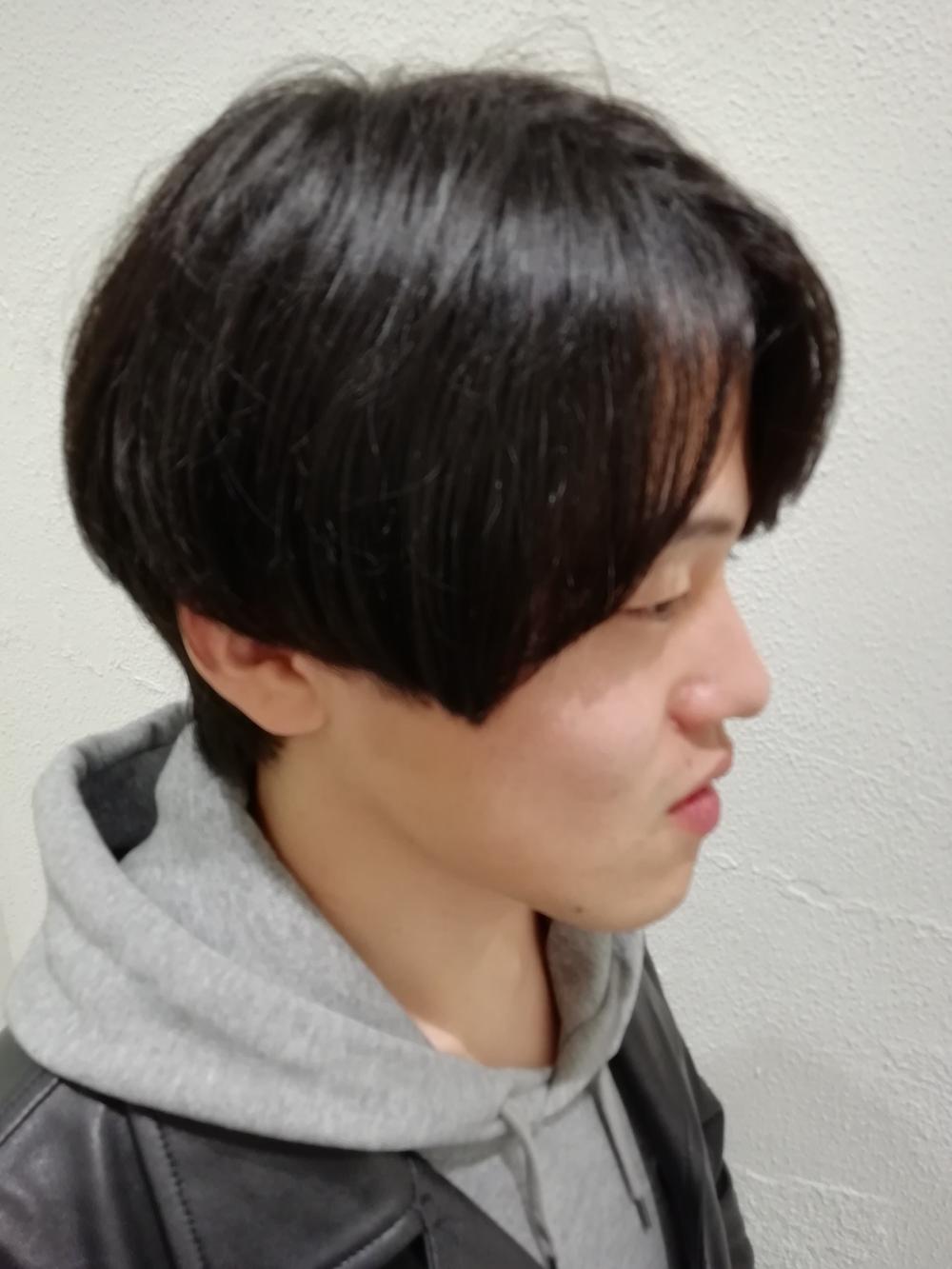 重めセンターパート