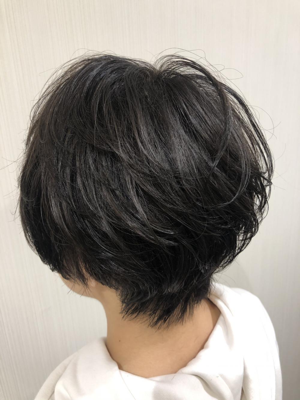 ダークグレージュショート