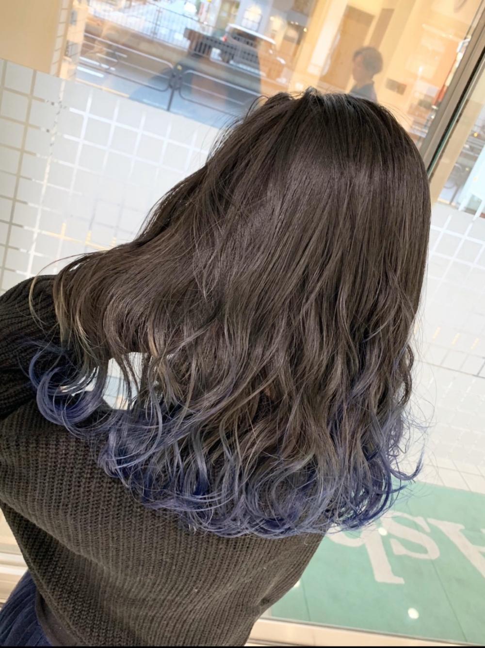 グラデーショングレージュブルー